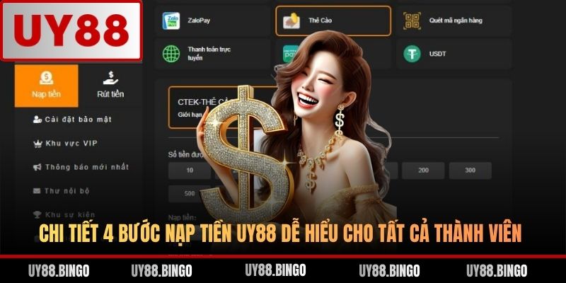 Nạp Tiền UY88 - Hướng Dẫn Thao Tác Qua 04 Hình Thức Cơ Bản - ro77.pw
